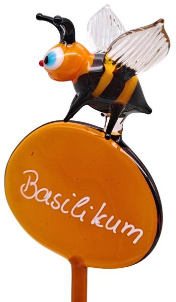 Kräuterstecker mit Biene / Basilikum